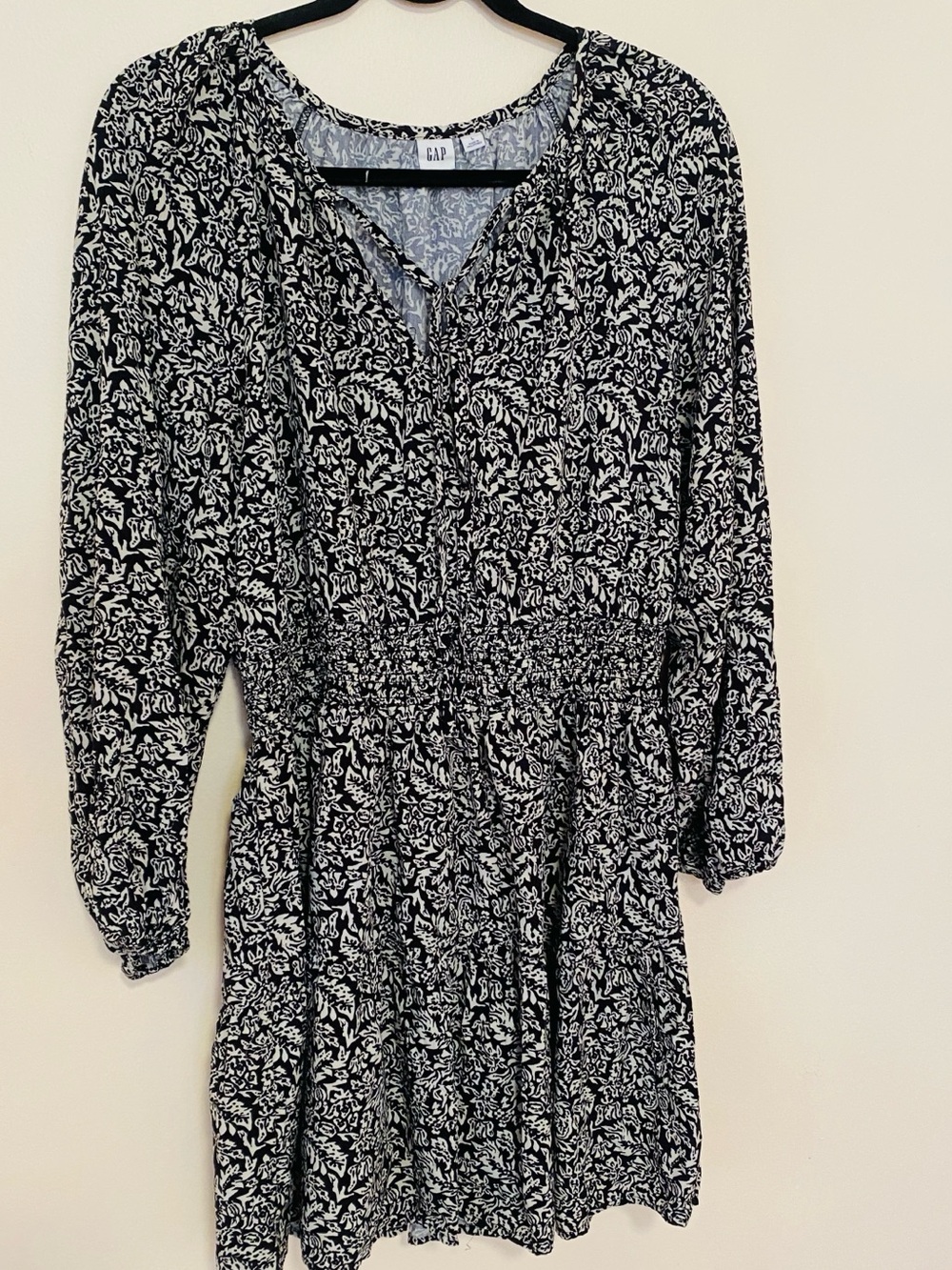 Gap patterned viscose dress size large